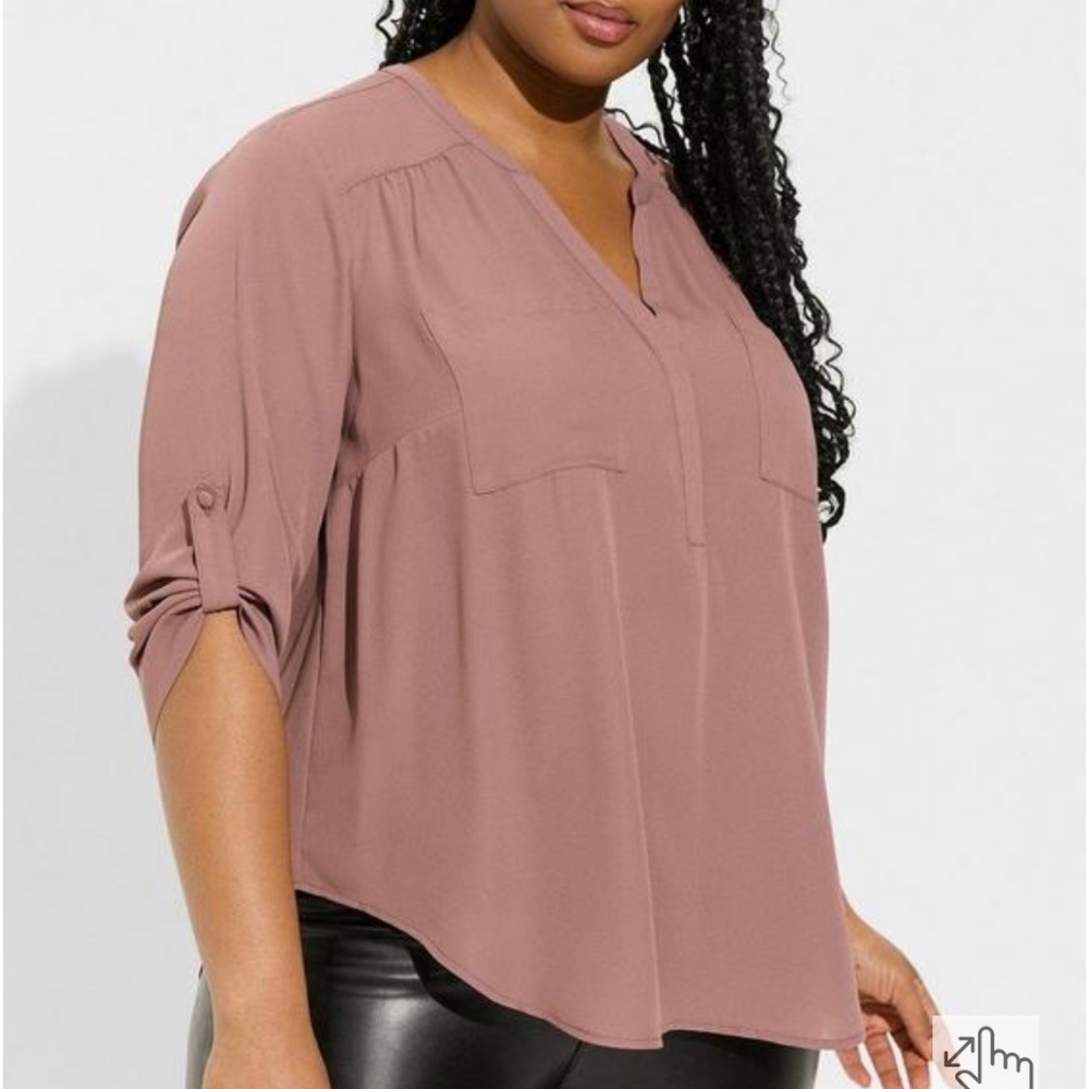 Harper Georgette Pullover 3/4 Sleeve Blouse